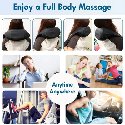 Neck and Shoulder Massager with Heat, 3D Deep Shiatsu Massager Gifts for Man Woman, Kneading Neck Massager for Pain Relief Deep Tissue, Neck, Back, Shoulder