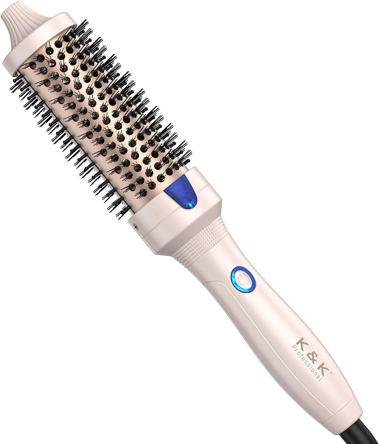 1.5 Inch Thermal Brush Volumizing Brush Heated Curling Ceramic Tourmaline Ionic Curling Iron Quick Heating Makes Dual Voltage Travel-Friendly Straightening round Design 30S Heating Up