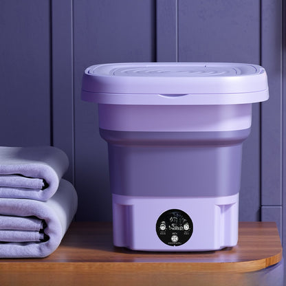 Portable Mini Folding Washing Machine with Blue Light Sterilization