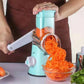 Multi-functional vegetable cutter, hand-cranked rotating grater