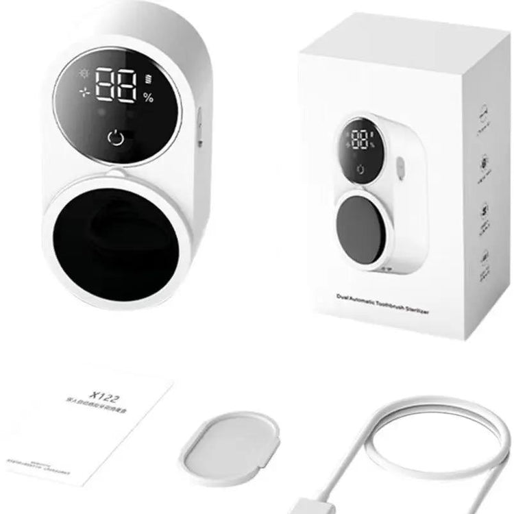 Toothbrush Disinfection Box UV Sterilization Double Wall-mounted Toothbrush Disinfector Top Shelf Find