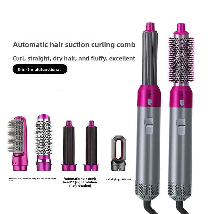 Five-in-One Curling Iron with Negative Ion Technology 1000W 110V/220V Adjustable Settings Ceramic Heating Element Gift Box Plug Top Shelf Find