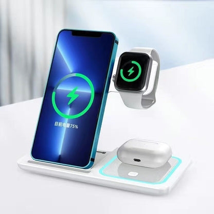 Multi-Functional Magnetic Folding Three-In-One Wireless Charger