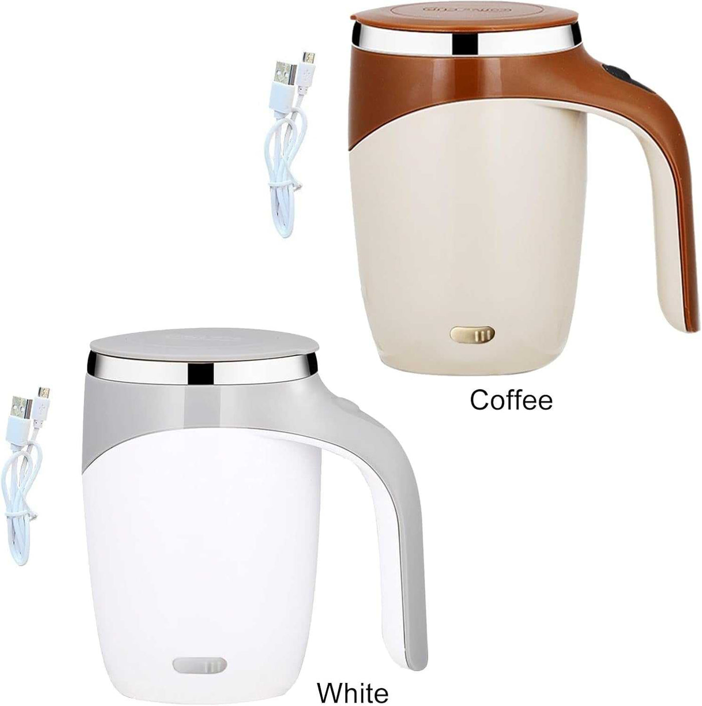 Self Stirring Coffee Mug, Automatic Magnetic Stirring Cup, Self Stirring Mug with Lid, Rechargeable Electric Speed Mixing Cup, for Milk Tea Office Travel Home Coffee(#1)