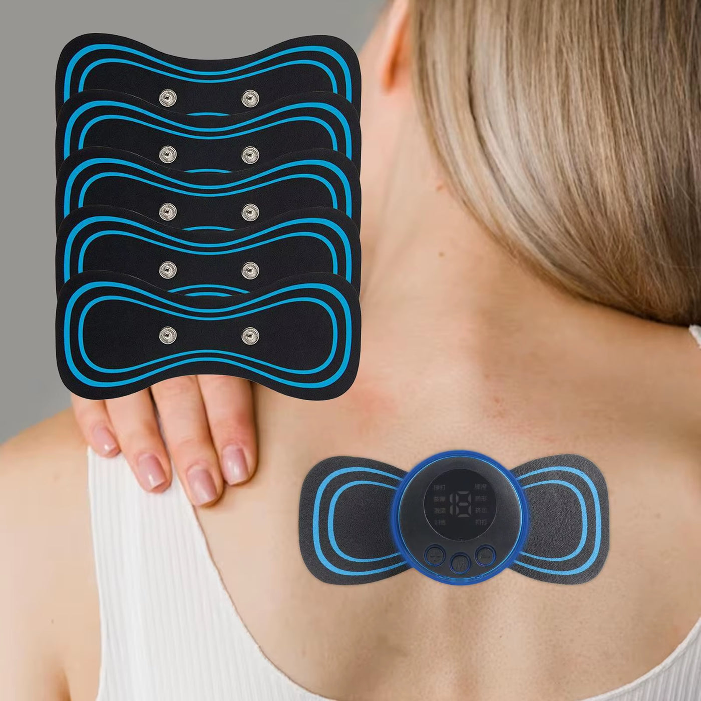 5 Pieces Neck Massager Replacement Pads PU Material Whole Body Massager Pad