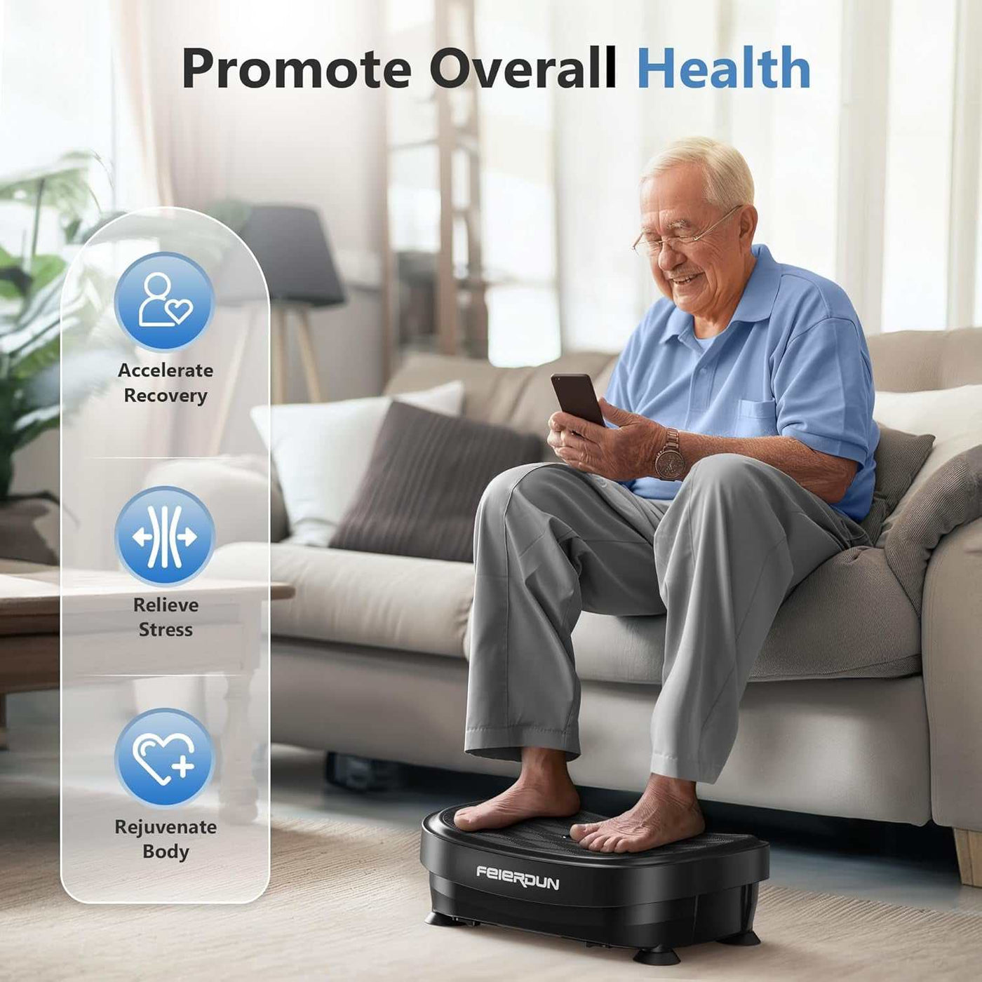 Vibration Plate Exercise Machine, Whole Body Workout Vibrate Fitness Platform, 9 Modes Vibration Plate for Lymphatic Drainage Weight Loss Shaping Toning Wellness Home Gyms Workout