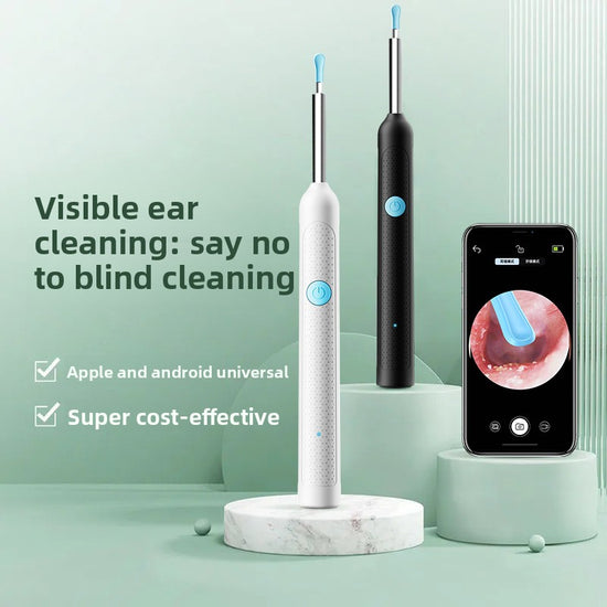 Visual ear-picking spoon