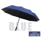 Automatic Windproof Black-Coated Umbrella with 24 Ribs