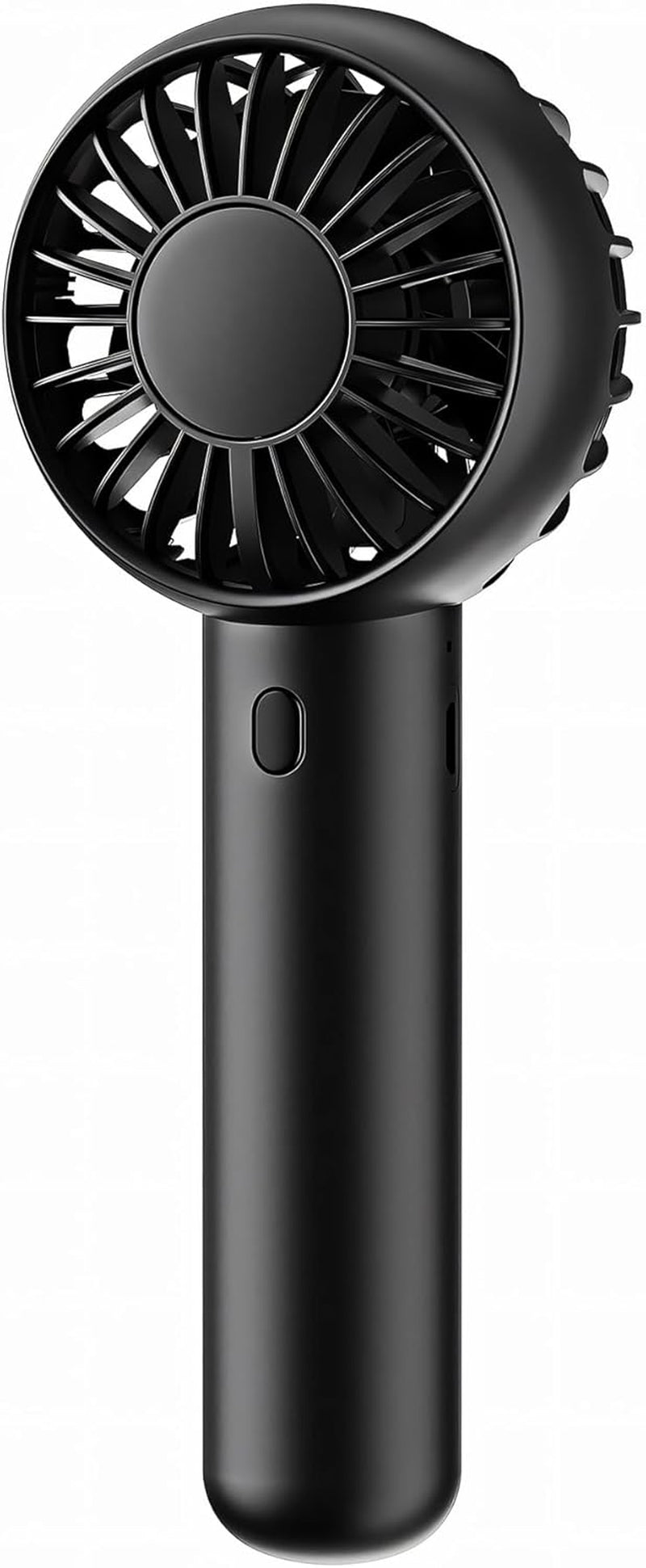 Mini Portable Fan, Powerful Handheld Fan, Cute Design 3 Speed Personal Small Desk Fan with Base, Lightweight Makeup USB Rechargeable Fan for Stylish Girl Women Travel Indoor Outdoor Black