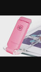 Portable USB Foldable Book Clip Reading Lamp with Button Chargeable Lithium Ion Battery Compact Lights for Smartphones and Books Adjustable Plastic Lampshade